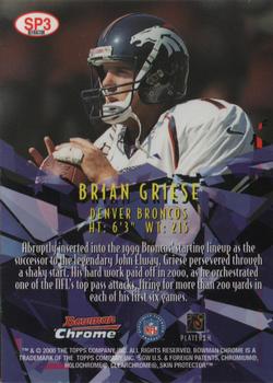 2000 Bowman Chrome - Shattering Performers Refractors #SP3 Brian Griese Back