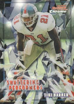 2000 Bowman Chrome - Shattering Performers Refractors #SP11 Tiki Barber Front