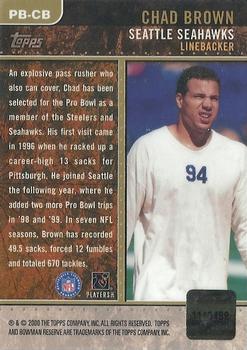 2000 Bowman Reserve - Pro Bowl Jerseys #PB-CB Chad Brown Back