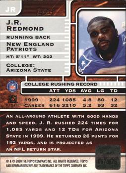 2000 Bowman Reserve - Rookie Autographs #JR J.R. Redmond Back