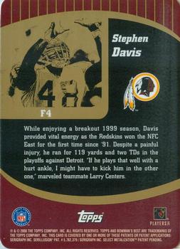 2000 Bowman's Best - Franchise 2000 #F4 Stephen Davis Back