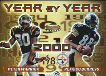 2000 Bowman's Best - Year by Year #Y12 Peter Warrick / Plaxico Burress Front