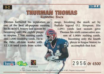 1995 Pro Line - Impact #I-2 Thurman Thomas Back