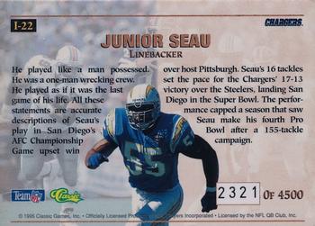 1995 Pro Line - Impact #I-22 Junior Seau Back
