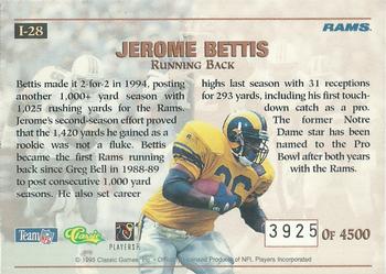1995 Pro Line - Impact #I-28 Jerome Bettis Back