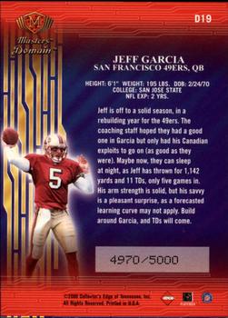 2000 Collector's Edge Masters - Domain #D19 Jeff Garcia Back