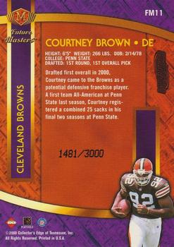 2000 Collector's Edge Masters - Future Masters Silver #FM11 Courtney Brown Back
