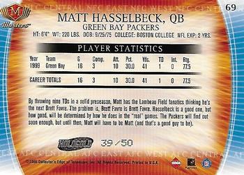 2000 Collector's Edge Masters - HoloGold #69 Matt Hasselbeck Back