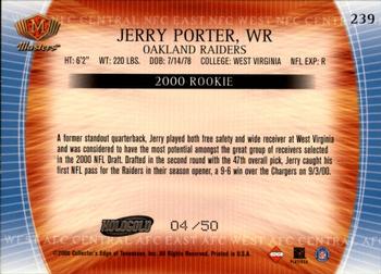 2000 Collector's Edge Masters - HoloGold #239 Jerry Porter Back