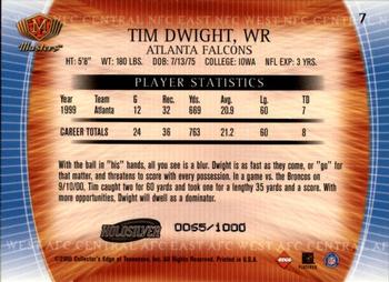 2000 Collector's Edge Masters - HoloSilver #7 Tim Dwight Back