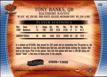 2000 Collector's Edge Masters - HoloSilver #10 Tony Banks Back