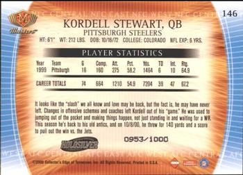 2000 Collector's Edge Masters - HoloSilver #146 Kordell Stewart Back