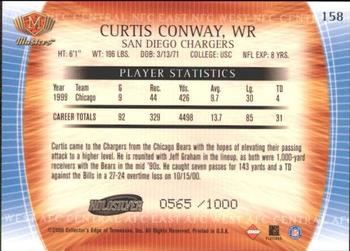 2000 Collector's Edge Masters - HoloSilver #158 Curtis Conway Back