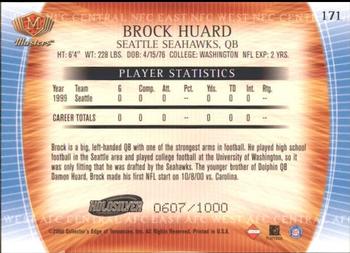 2000 Collector's Edge Masters - HoloSilver #171 Brock Huard Back