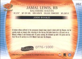 2000 Collector's Edge Masters - HoloSilver #202 Jamal Lewis Back