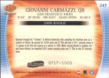 2000 Collector's Edge Masters - HoloSilver #247 Giovanni Carmazzi Back