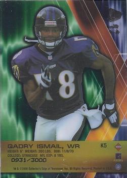 2000 Collector's Edge Masters - K-Klub #K5 Qadry Ismail Back