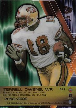 2000 Collector's Edge Masters - K-Klub #K41 Terrell Owens Back