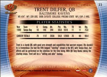2000 Collector's Edge Masters - Retail #11 Trent Dilfer Back
