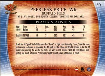 2000 Collector's Edge Masters - Retail #20 Peerless Price Back
