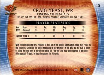 2000 Collector's Edge Masters - Retail #40 Craig Yeast Back