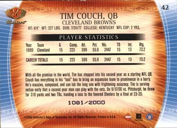 2000 Collector's Edge Masters - Retail #42 Tim Couch Back