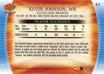 2000 Collector's Edge Masters - Retail #43 Kevin Johnson Back