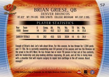 2000 Collector's Edge Masters - Retail #57 Brian Griese Back