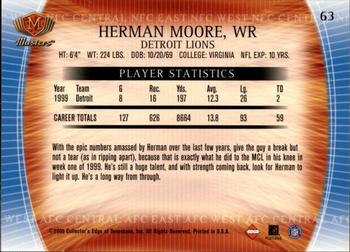 2000 Collector's Edge Masters - Retail #63 Herman Moore Back