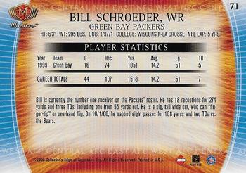 2000 Collector's Edge Masters - Retail #71 Bill Schroeder Back