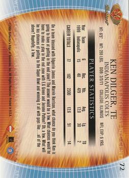 2000 Collector's Edge Masters - Retail #72 Ken Dilger Back