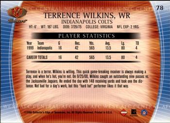 2000 Collector's Edge Masters - Retail #78 Terrence Wilkins Back