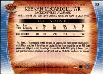 2000 Collector's Edge Masters - Retail #83 Keenan McCardell Back