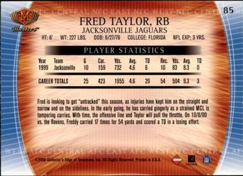 2000 Collector's Edge Masters - Retail #85 Fred Taylor Back