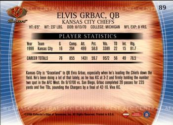 2000 Collector's Edge Masters - Retail #89 Elvis Grbac Back