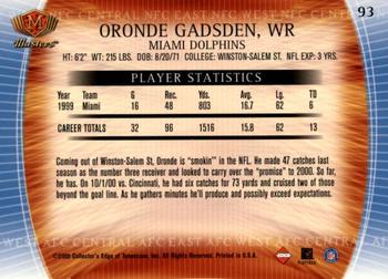 2000 Collector's Edge Masters - Retail #93 Oronde Gadsden Back