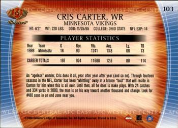 2000 Collector's Edge Masters - Retail #103 Cris Carter Back
