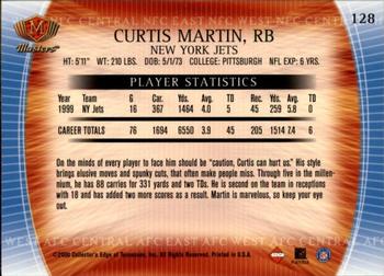 2000 Collector's Edge Masters - Retail #128 Curtis Martin Back