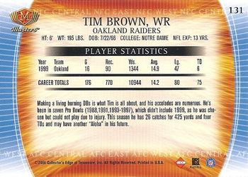 2000 Collector's Edge Masters - Retail #131 Tim Brown Back