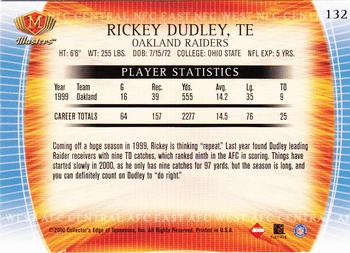 2000 Collector's Edge Masters - Retail #132 Rickey Dudley Back