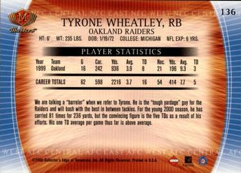 2000 Collector's Edge Masters - Retail #136 Tyrone Wheatley Back