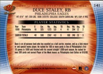 2000 Collector's Edge Masters - Retail #141 Duce Staley Back