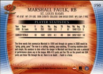2000 Collector's Edge Masters - Retail #150 Marshall Faulk Back