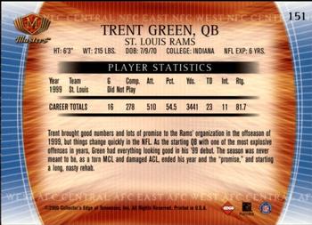 2000 Collector's Edge Masters - Retail #151 Trent Green Back