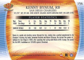 2000 Collector's Edge Masters - Retail #156 Kenny Bynum Back