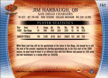 2000 Collector's Edge Masters - Retail #161 Jim Harbaugh Back