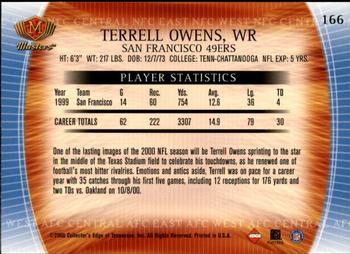 2000 Collector's Edge Masters - Retail #166 Terrell Owens Back