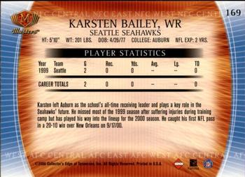 2000 Collector's Edge Masters - Retail #169 Karsten Bailey Back