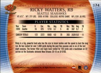 2000 Collector's Edge Masters - Retail #174 Ricky Watters Back