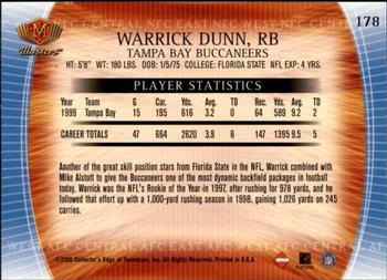 2000 Collector's Edge Masters - Retail #178 Warrick Dunn Back